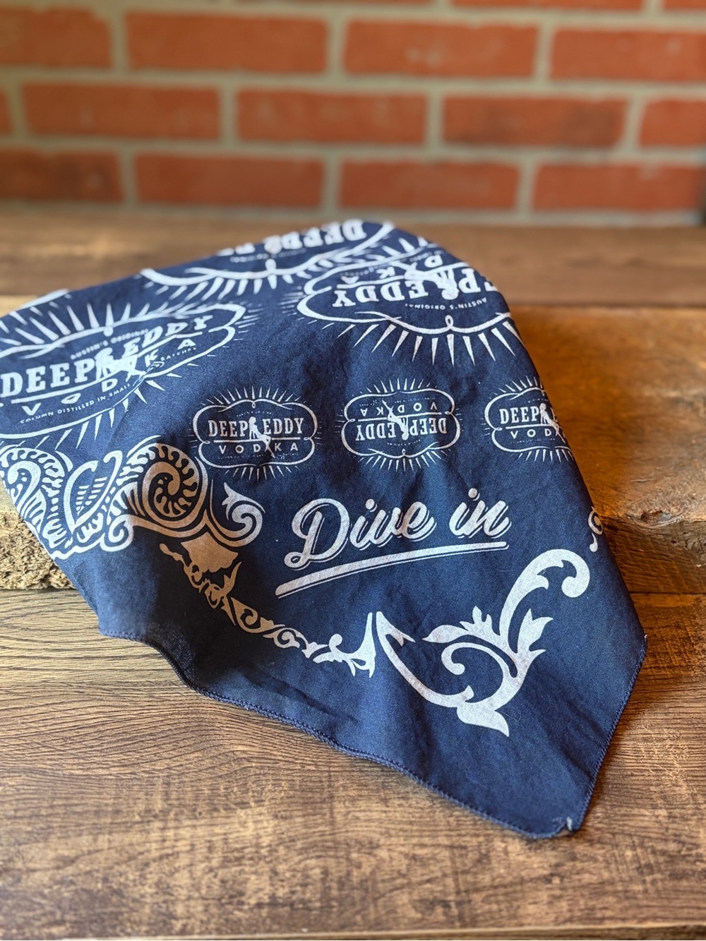 Deep Eddy Vodka "Dive In" Blue Bandana – Austin Original Distillery Accessory